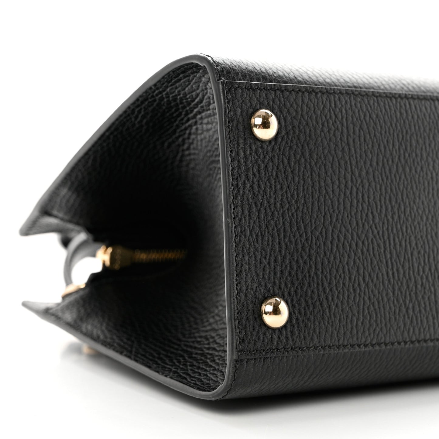 Dollar Calfskin Medium Soho Top Handle Satchel Black