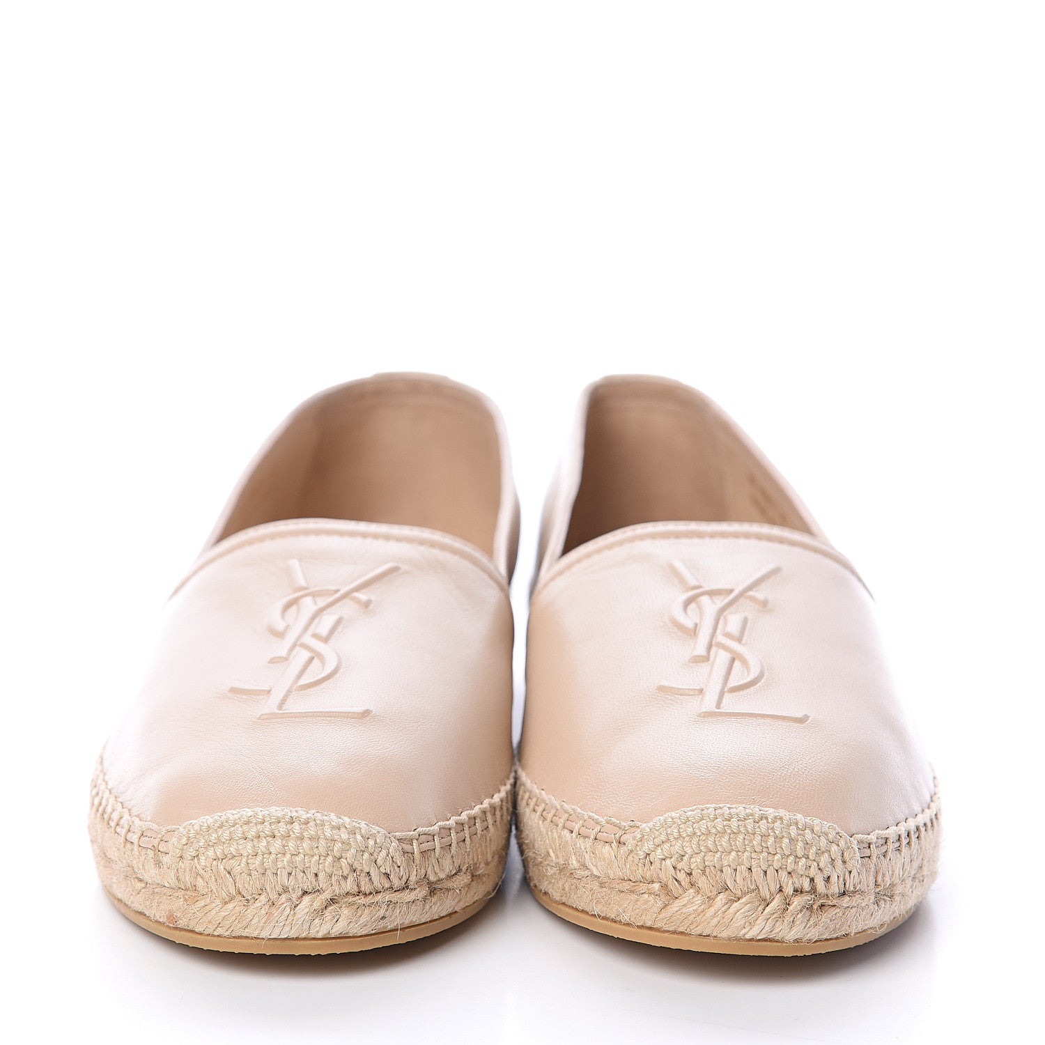Saint Laurent Lambskin Monogram Espadrilles 40 Nude 2 of 7