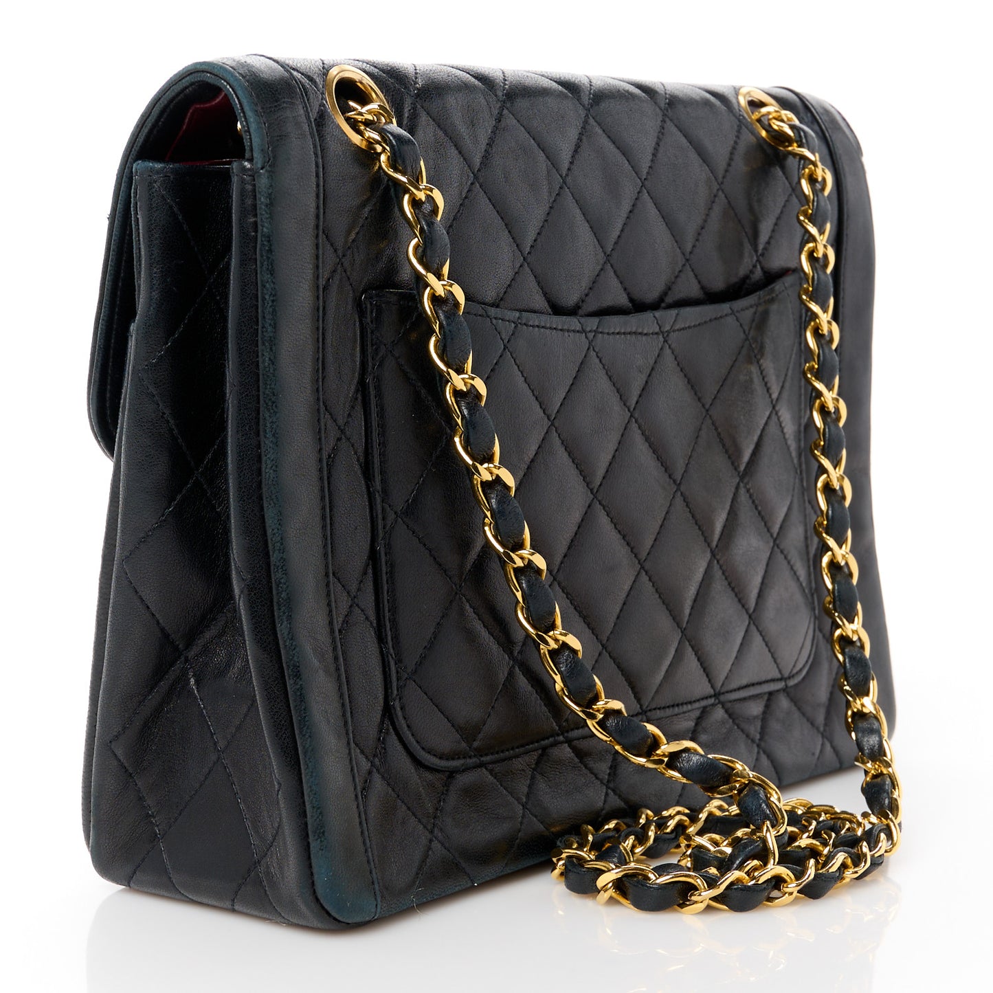 Lambskin Quilted Small Single Flap Black