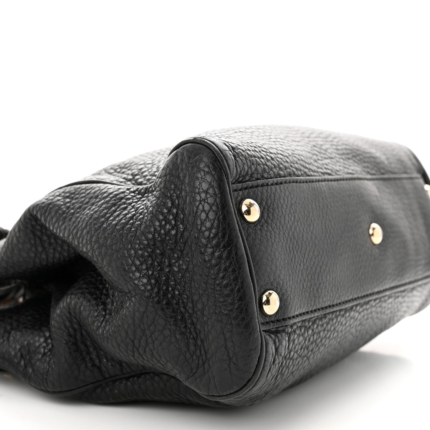 Gucci Calfskin Small Bamboo Shopper Tote Black 10 of 20
