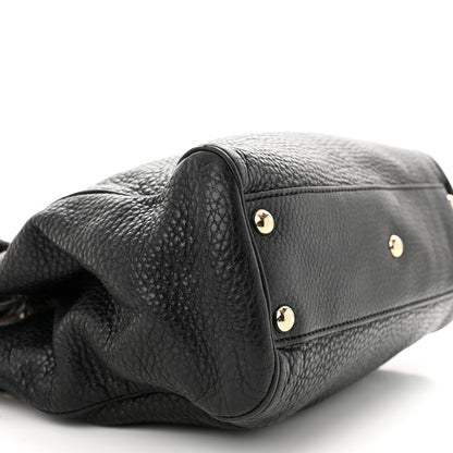 Gucci Calfskin Small Bamboo Shopper Tote Black 10 of 20