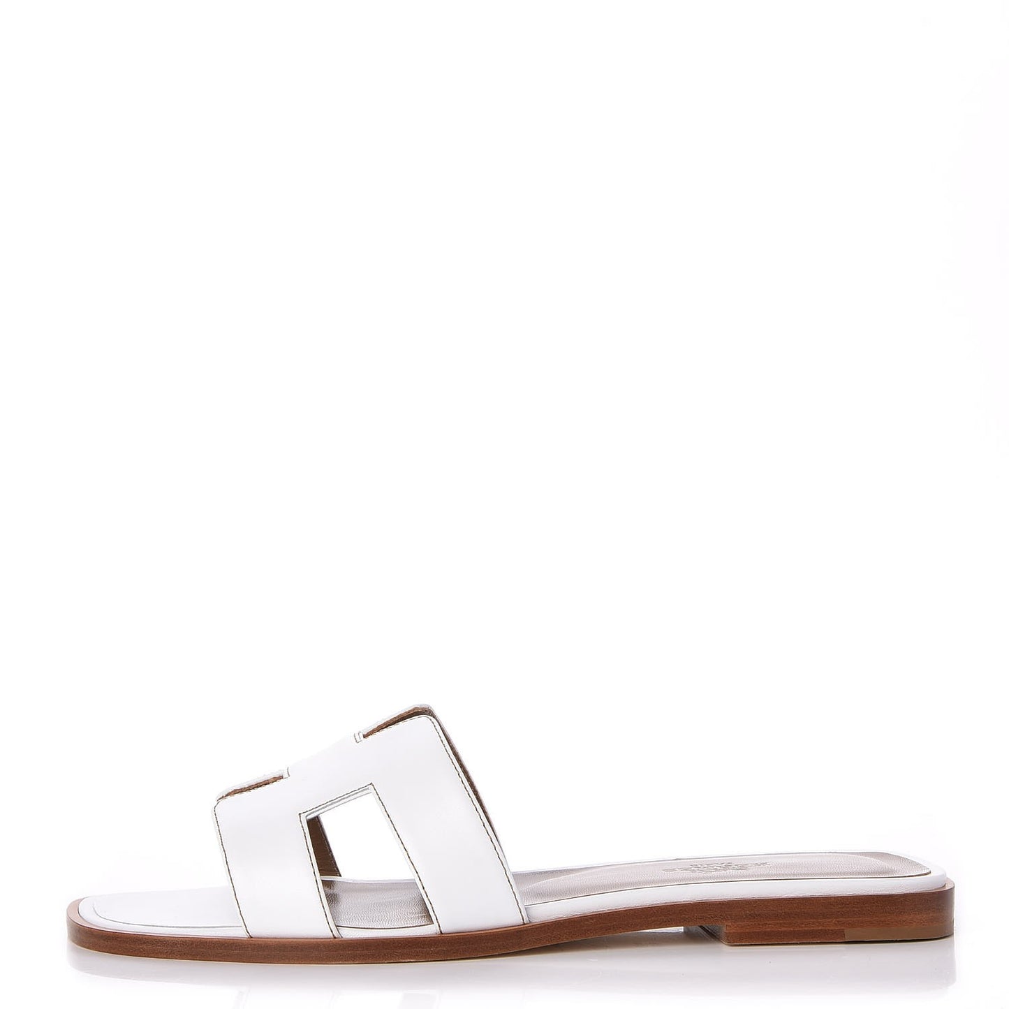 Box Calfskin Oran Sandals 37 White
