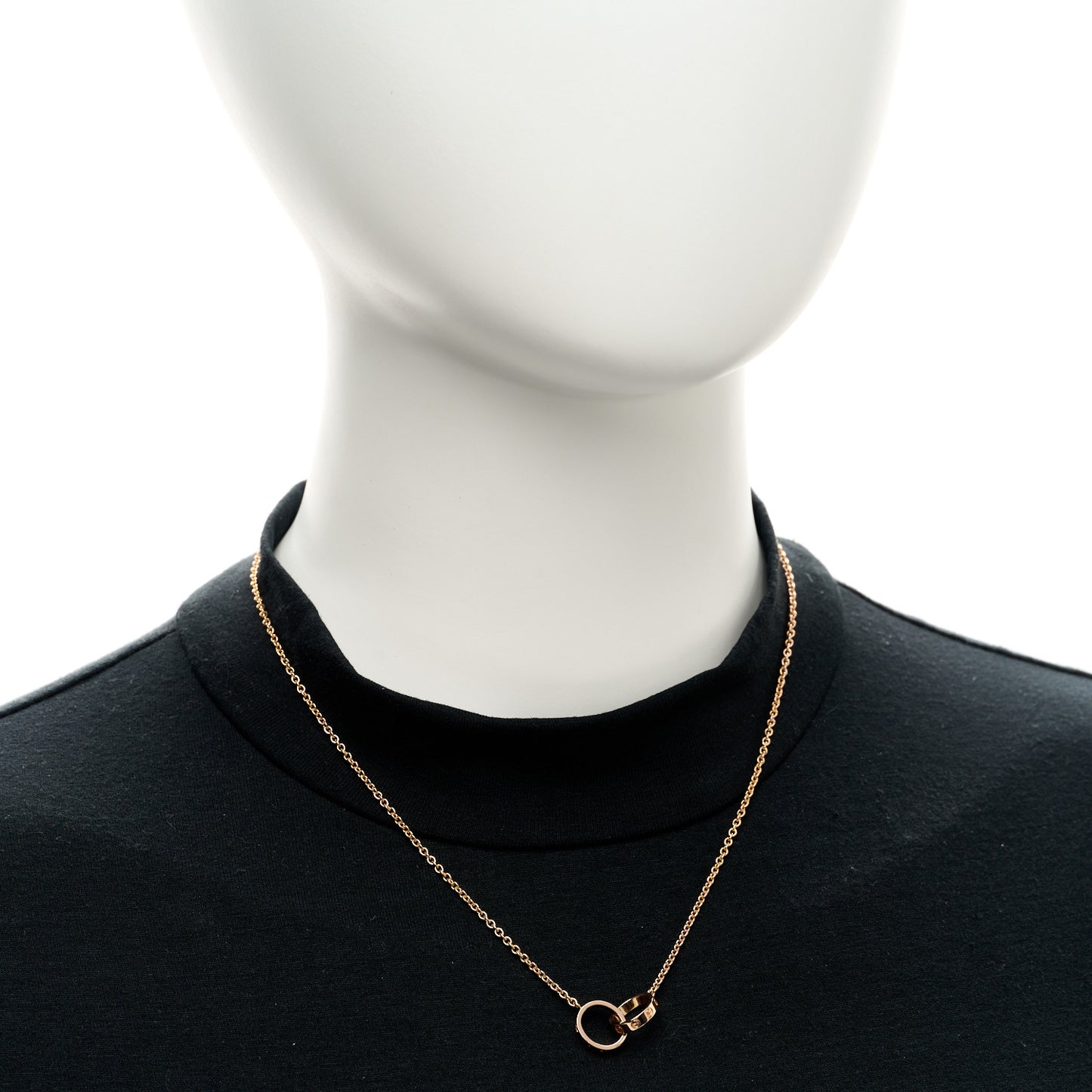 18K Pink Gold Interlocking LOVE Necklace