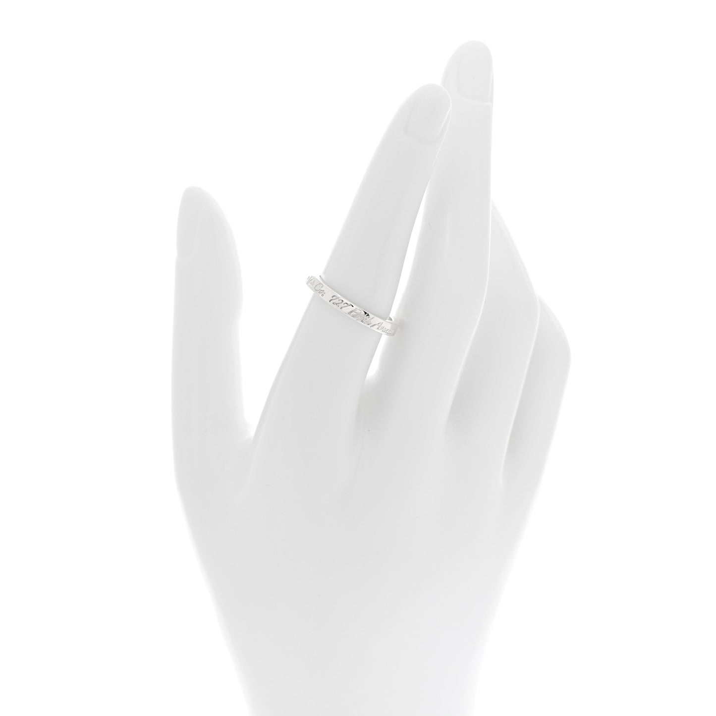 Sterling Silver Narrow Notes Ring 54 7