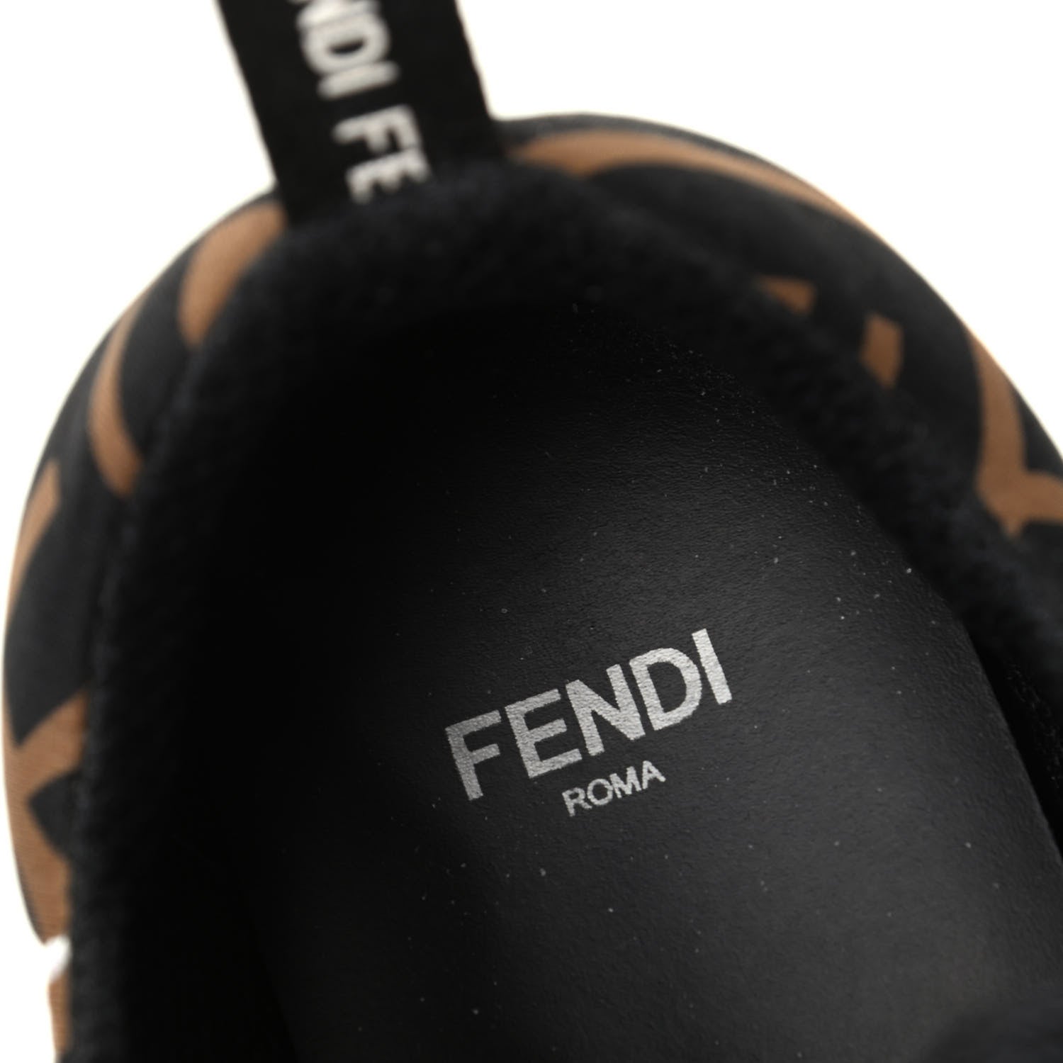 Fendi Stretch Fabric FFreedom Sneakers 36.5 Tobacco Black White 8 of 11