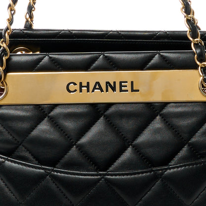Chanel Lambskin Quilted Trendy CC Tote Black 11 of 13