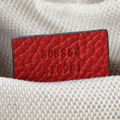 Gucci Pebbled Calfskin Small Soho Disco Bag Vibrant Red 9 of 9