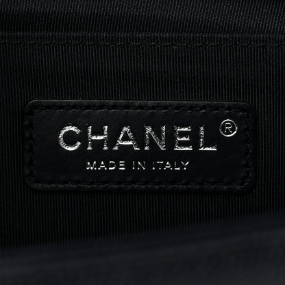 Chanel Caviar Chevron Quilted Medium Boy Flap Navy 6 of 11