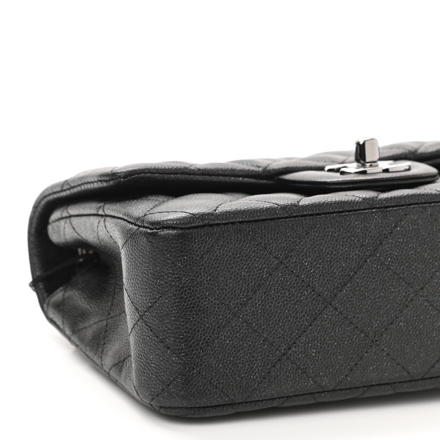 Chanel Iridescent Caviar Quilted Mini Rectangular Flap Black 9 of 10