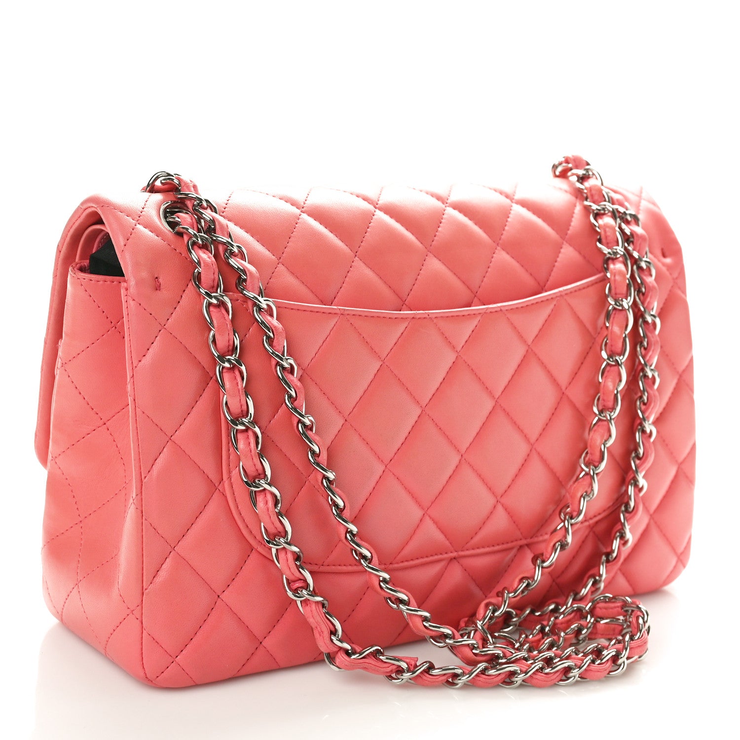 Chanel Lambskin Quilted Jumbo Double Flap Pink Pink 3 of 11