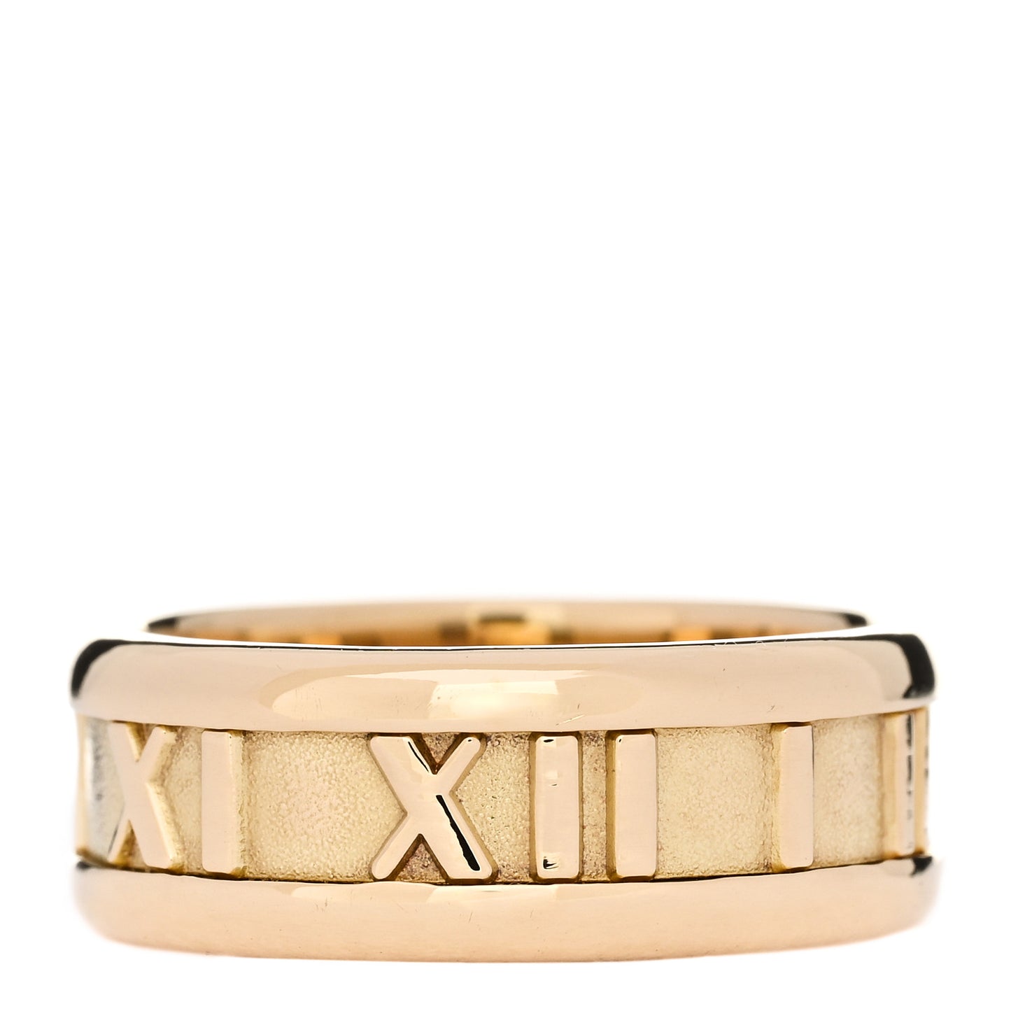 18K Yellow Gold 7mm Atlas Band Ring 51 5.75