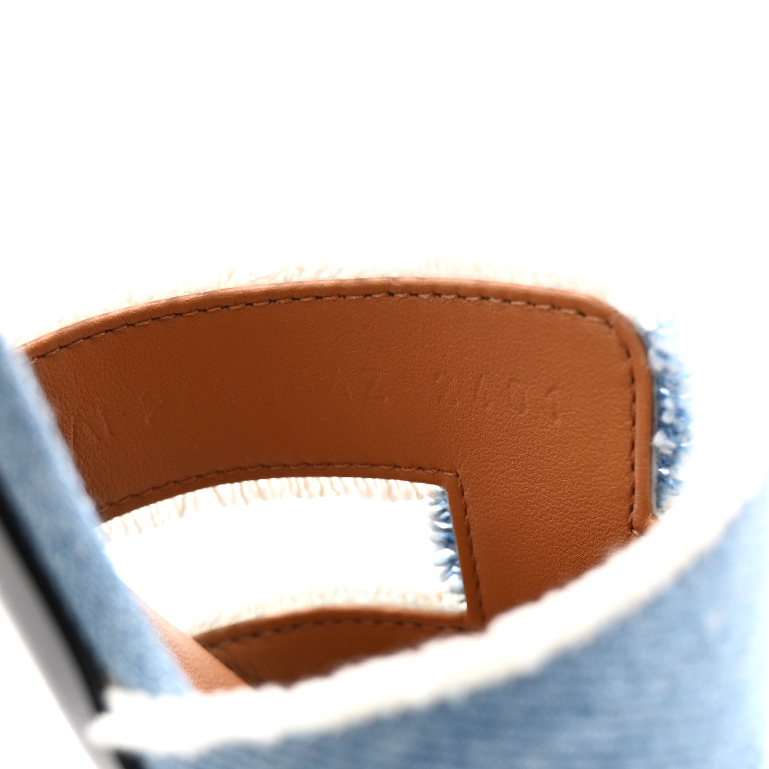 Hermes Denim Fringe Oasis Sandals 39 Bleu Clair 9 of 10