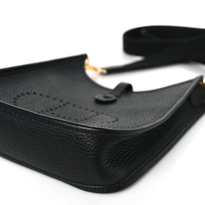 Hermes Taurillon Clemence Evelyne TPM Black 9 of 9