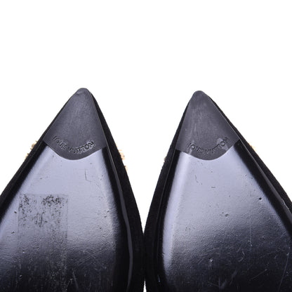 Louis Vuitton Suede Madeleine Flat 38.5 Black 9 of 14