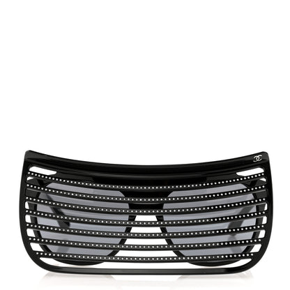 Chanel Nylon Crystal Square Sunglasses 71538 Black Grey 4 of 9