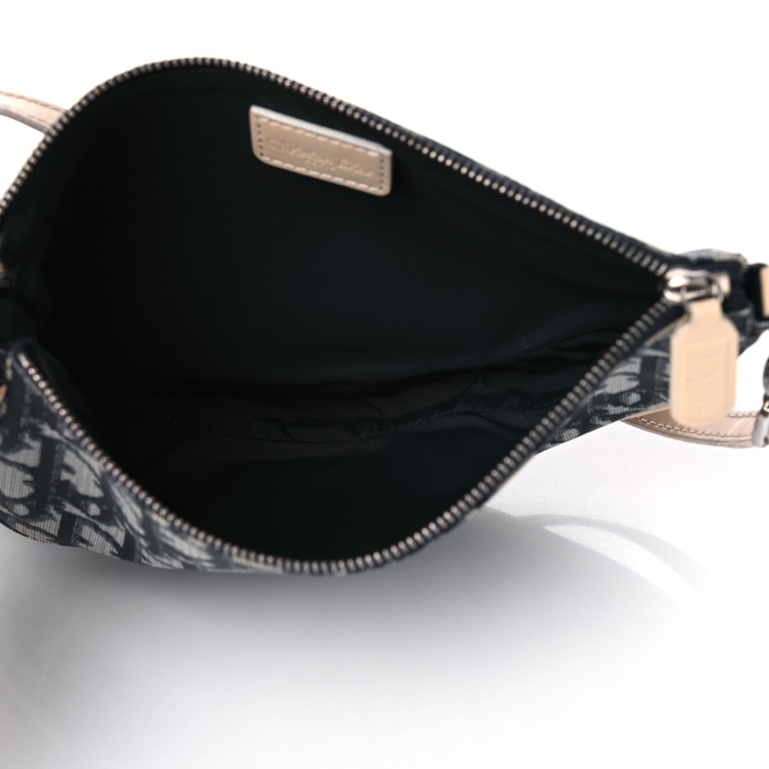 Christian Dior Monogram Mini Saddle Pochette White Blue 4 of 9