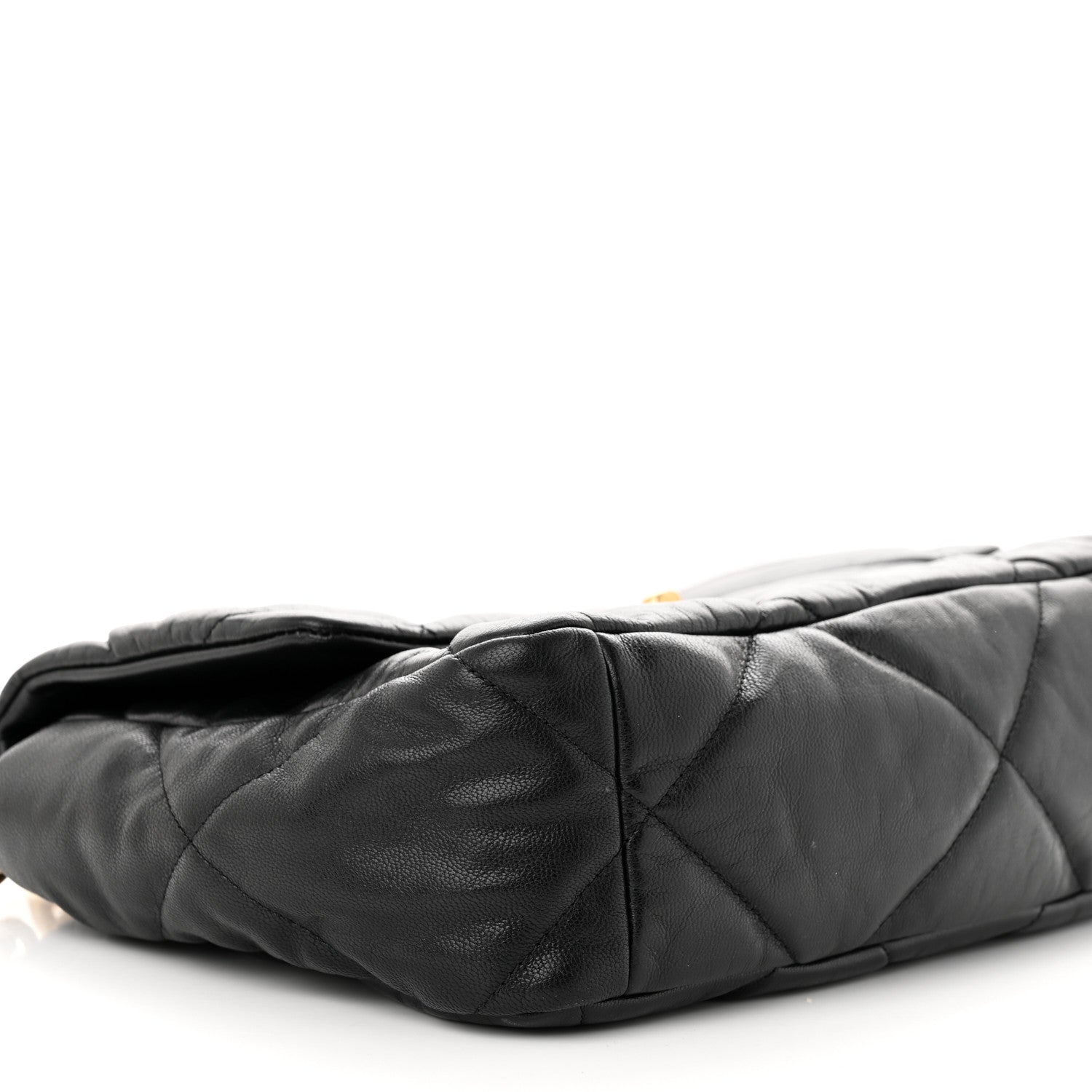 Chanel Shiny Goatskin Quilted Large Chanel 19 Flap Black 9 of 11