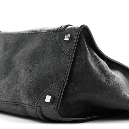 Celine Drummed Calfskin Mini Luggage Black 9 of 10