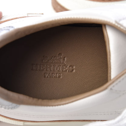 Hermes Calfskin Polo Sneakers 38.5 White 7 of 10