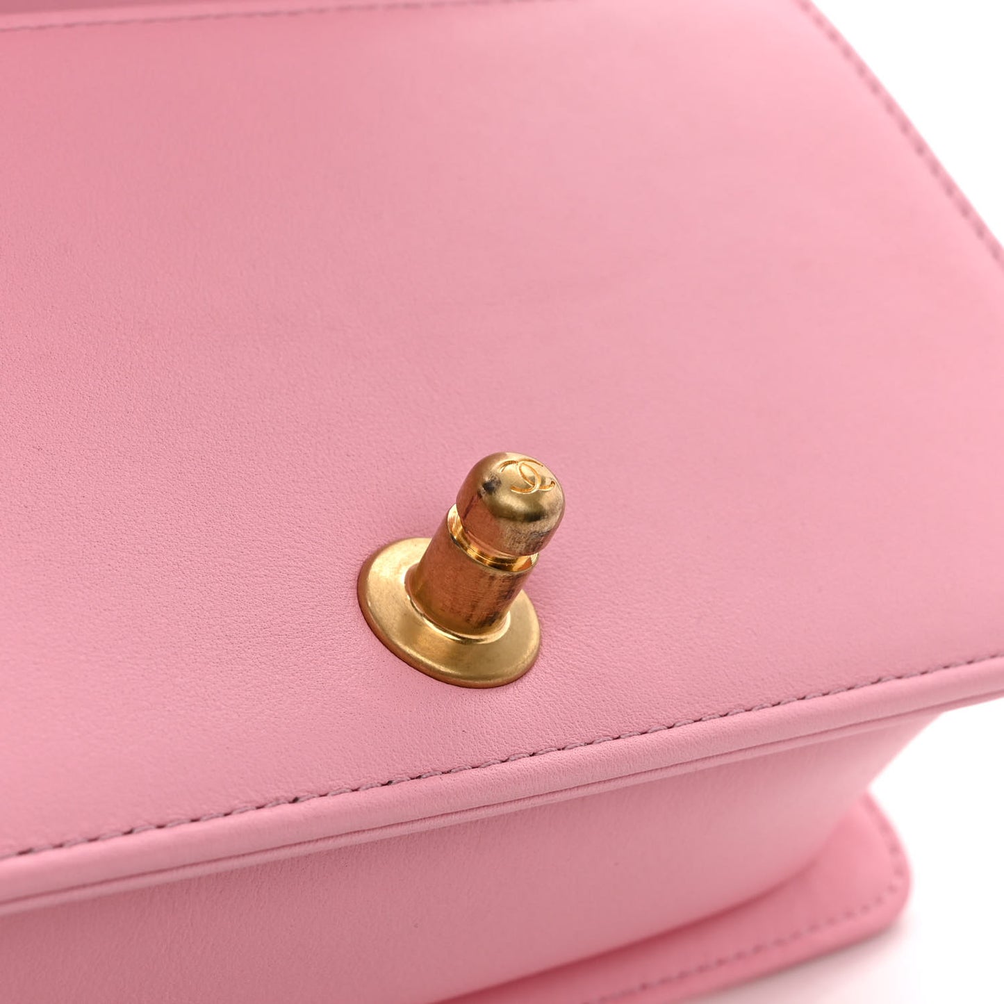 Lambskin Quilted Small Boy Flap Pink