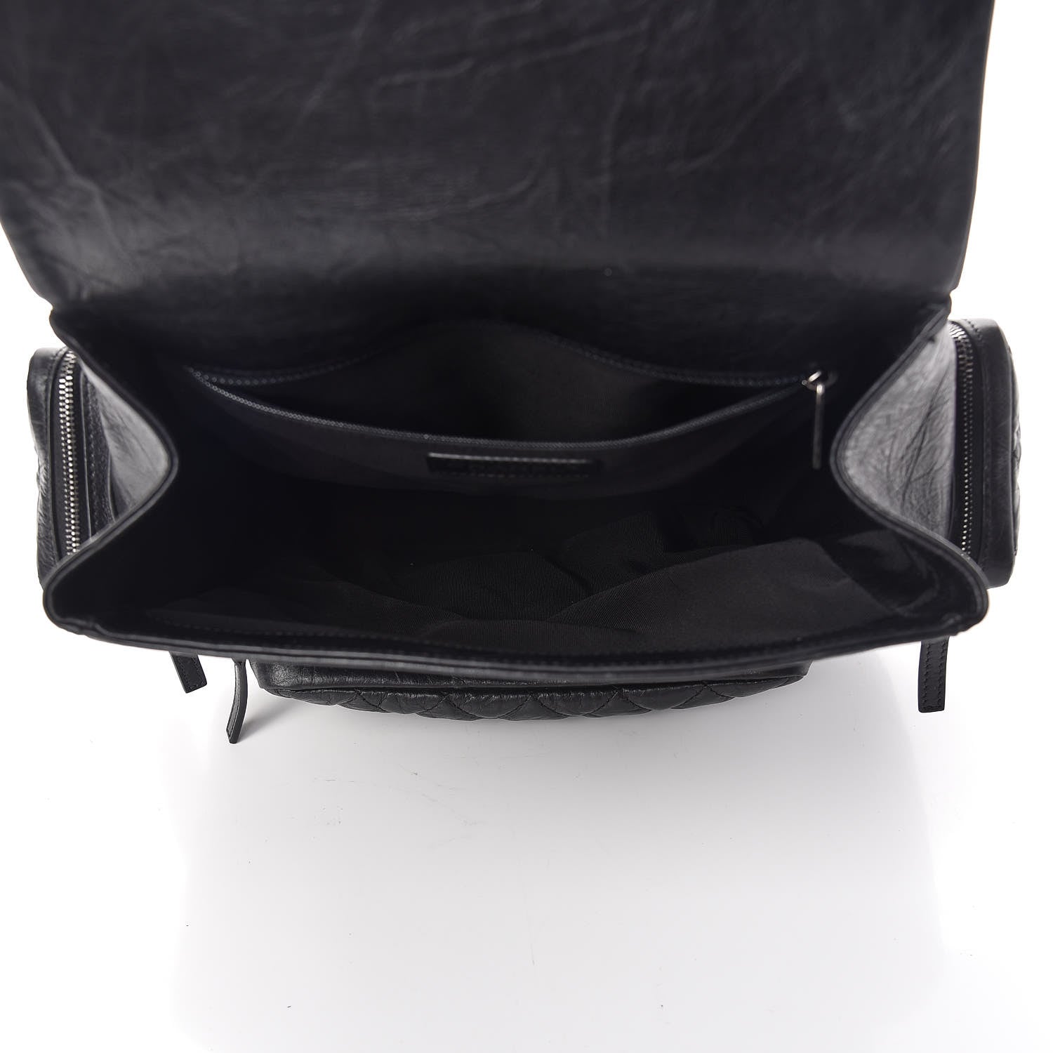 Chanel Aged Calfskin Quilted Large Casual Rock Backpack Black 5 of 15