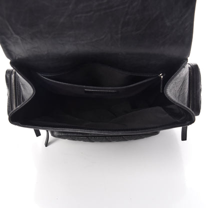 Chanel Aged Calfskin Quilted Large Casual Rock Backpack Black 5 of 15