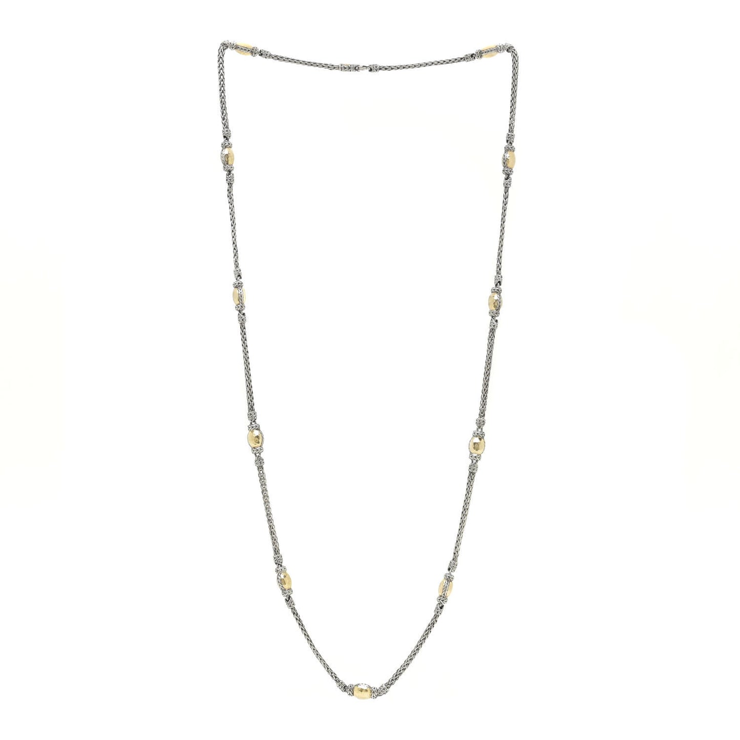 Sterling Silver 22K Yellow Gold Palu Station Necklace
