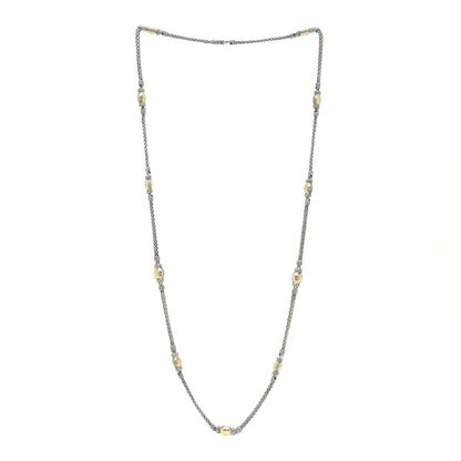 John Hardy Sterling Silver 22K Yellow Gold Palu Station Necklace 3 of 4