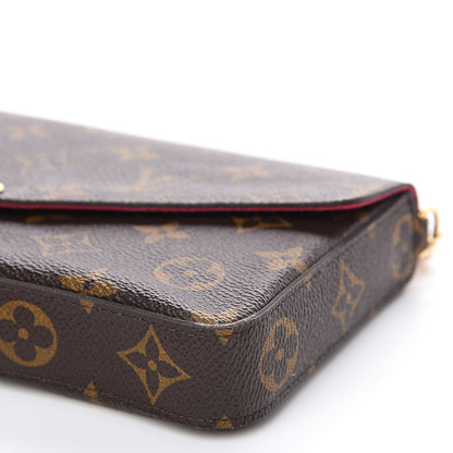 Louis Vuitton Monogram Pochette Felicie Chain Wallet Fuchsia 10 of 13