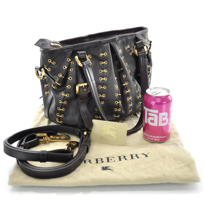Burberry Leather Metal Stitch Lowry Brown 3 of 11