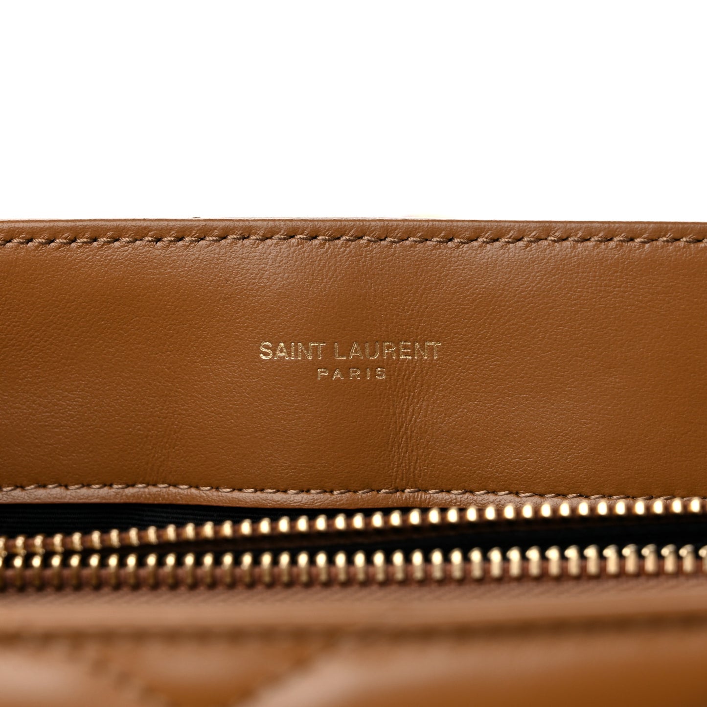 Calfskin Y Quilted Monogram Medium Loulou Chain Satchel Dark Natural