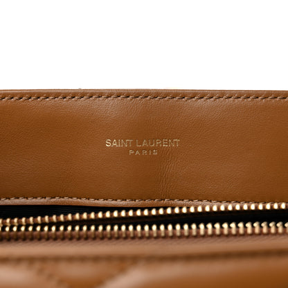 Saint Laurent Calfskin Y Quilted Monogram Medium Loulou Chain Satchel Dark Natural 6 of 10