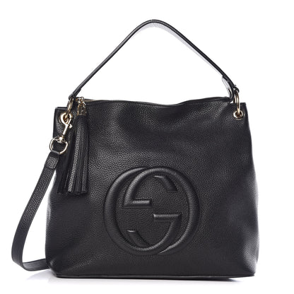 Gucci Pebbled Calfskin Large Soho Hobo Black 1 of 14