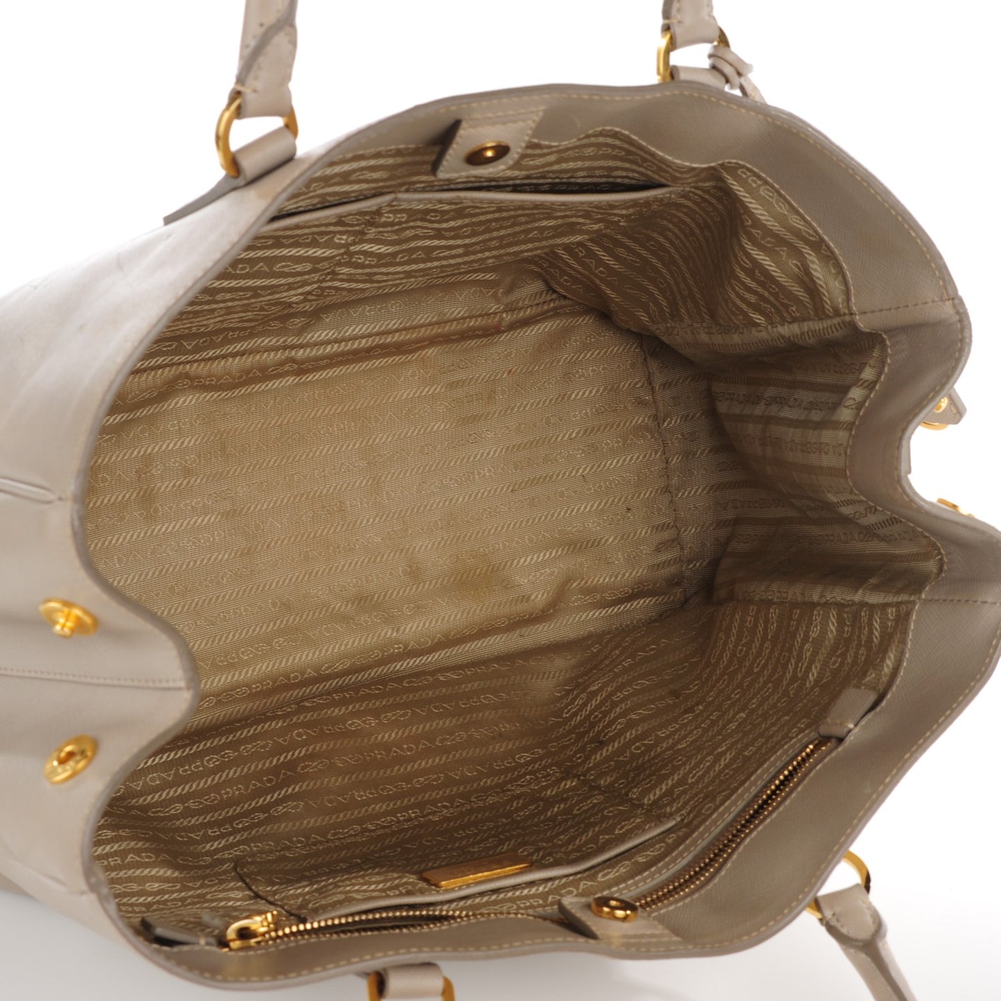 Saffiano Lux Medium Tote Pomice