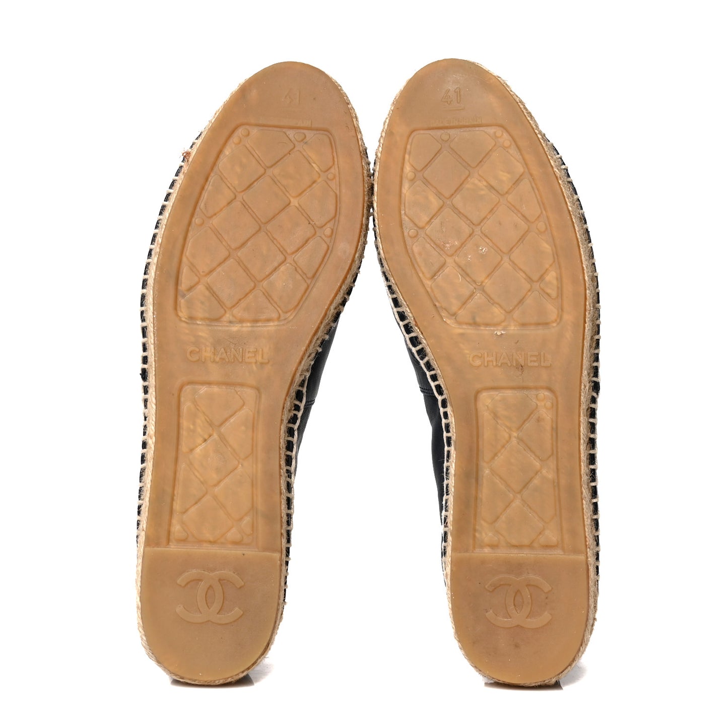 Lambskin CC Espadrilles 41 Navy Black