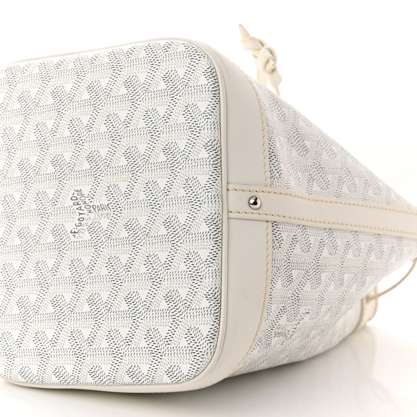 Goyardine Petit Flot Bucket Bag PM White
