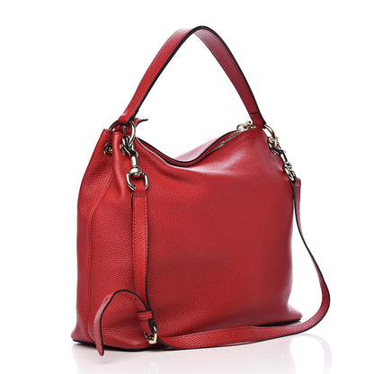 Gucci Pebbled Calfskin Large Soho Hobo Tabasco Red 3 of 15