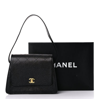 Chanel Caviar Stitched Shoulder Flap Bag Black 14 of 14