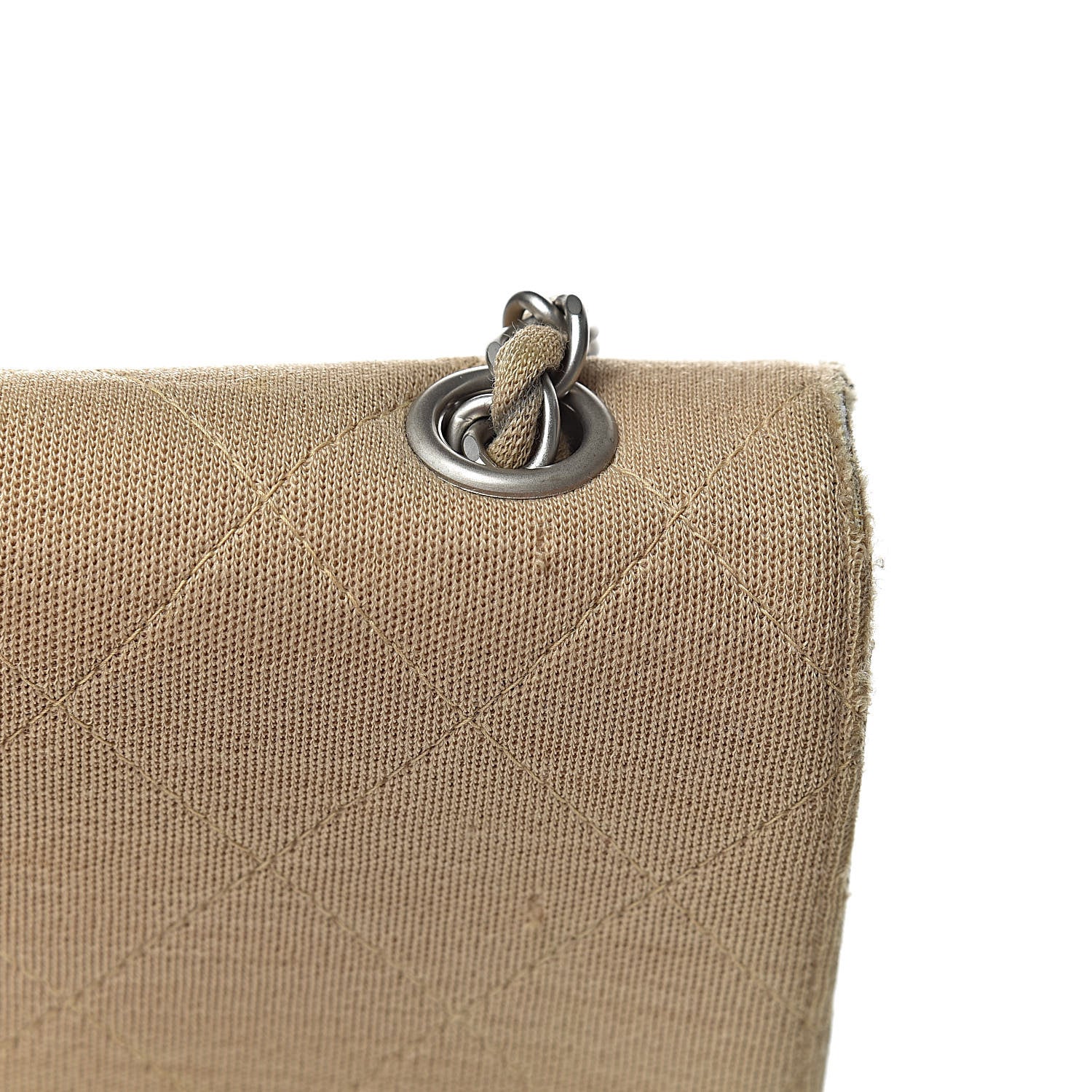 Chanel Jersey Quilted Jumbo Single Flap Beige 12 of 21