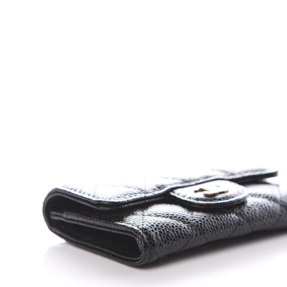 Chanel Caviar Quilted Flap Card Holder Wallet Black 8 of 11