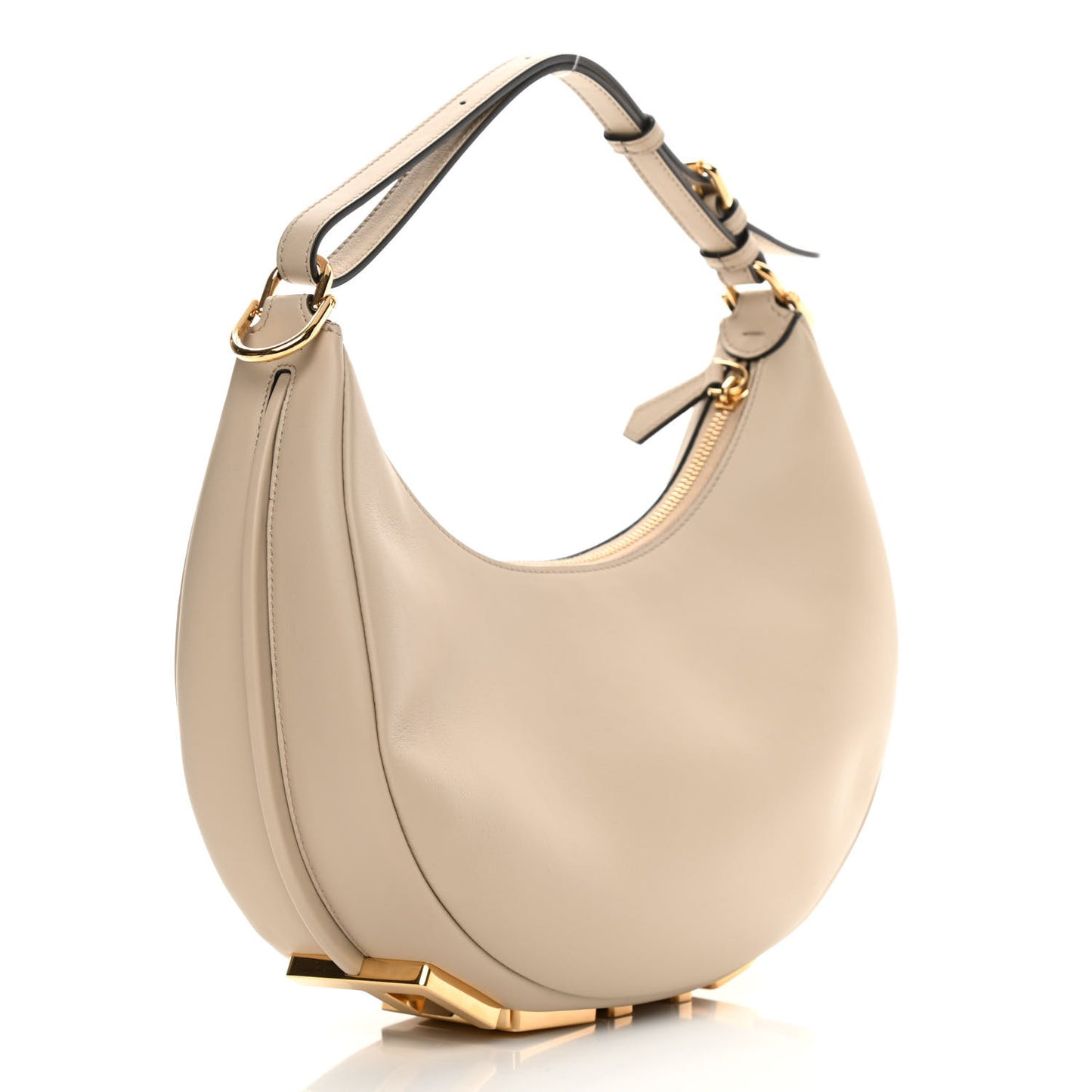 Vitello Grace Matte Small Fendigraphy Hobo Bag Nuvola