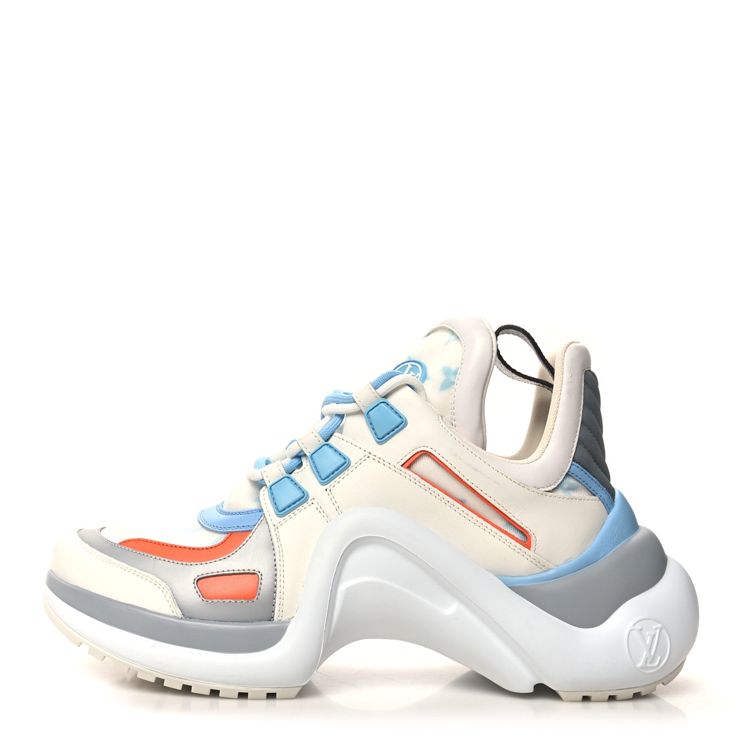 Louis Vuitton Calfskin LV Archlight Gradient Sneakers 39 Light Blue Orange 1 of 12
