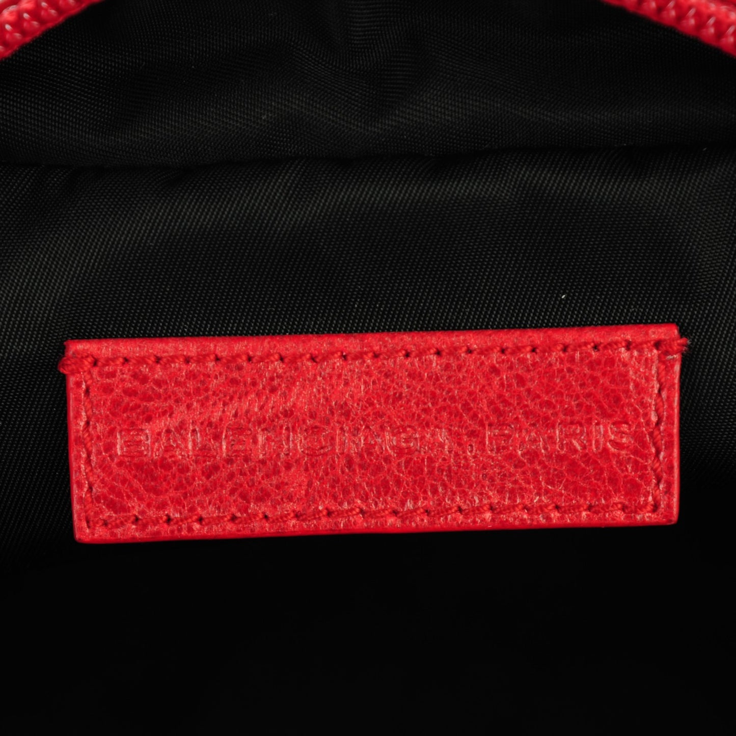 Chevre Classic Hardware Toilette Cosmetic Pouch Rouge Vif