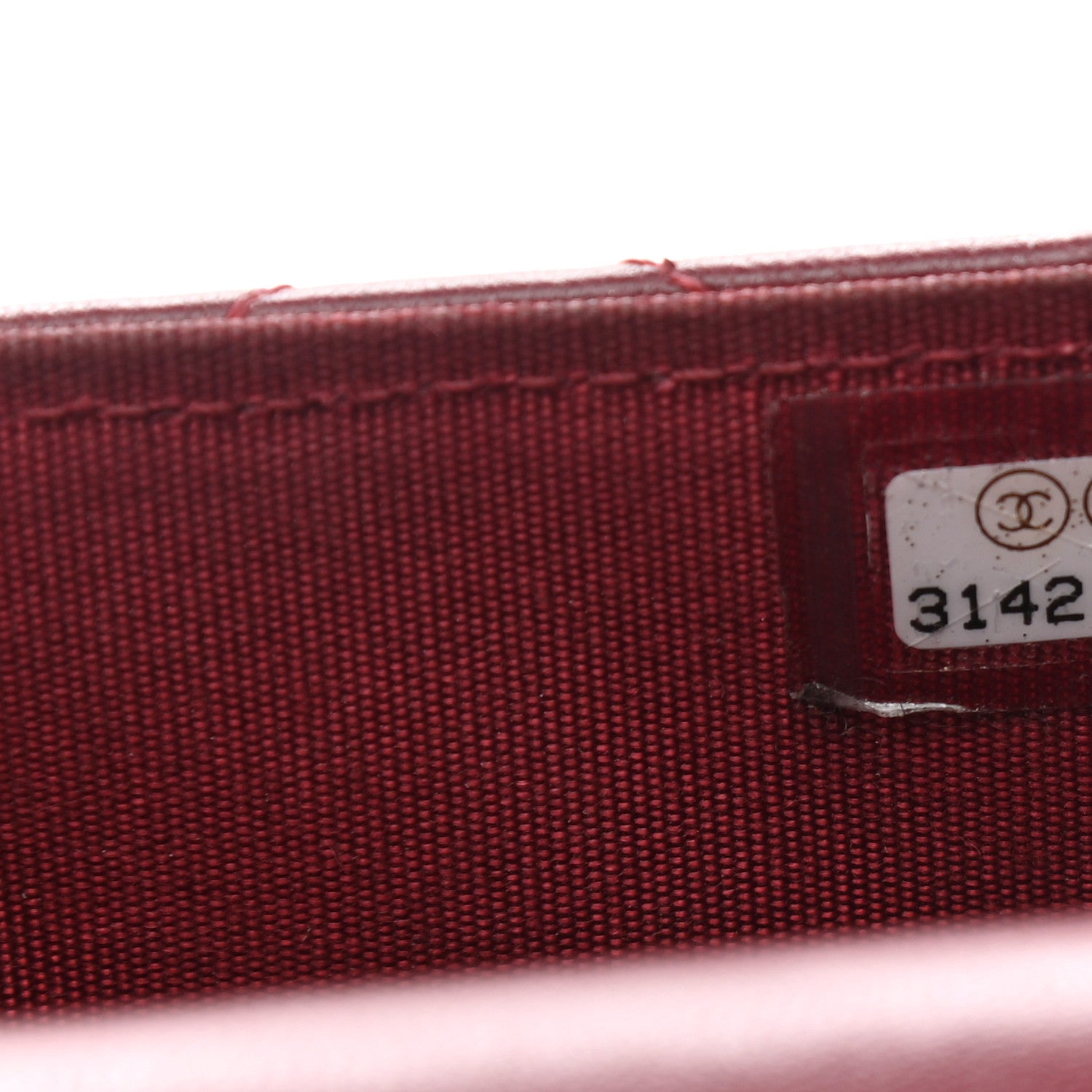 Chanel Lambskin Quilted Top Handle Flap Coin Purse With Chain Burgundy 8 of 12
