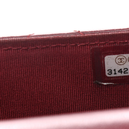 Chanel Lambskin Quilted Top Handle Flap Coin Purse With Chain Burgundy 8 of 12