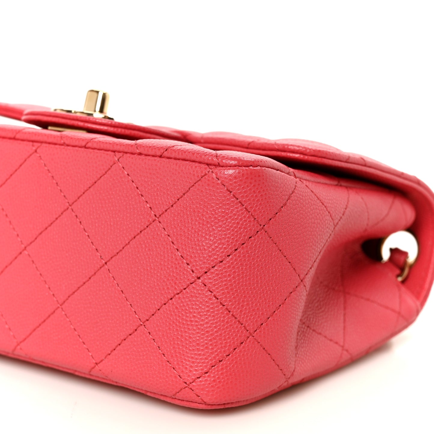 Caviar Quilted Mini Square Flap Pink