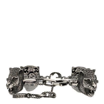 Gucci Sterling Silver Feline Tiger Head Bracelet 2 of 3
