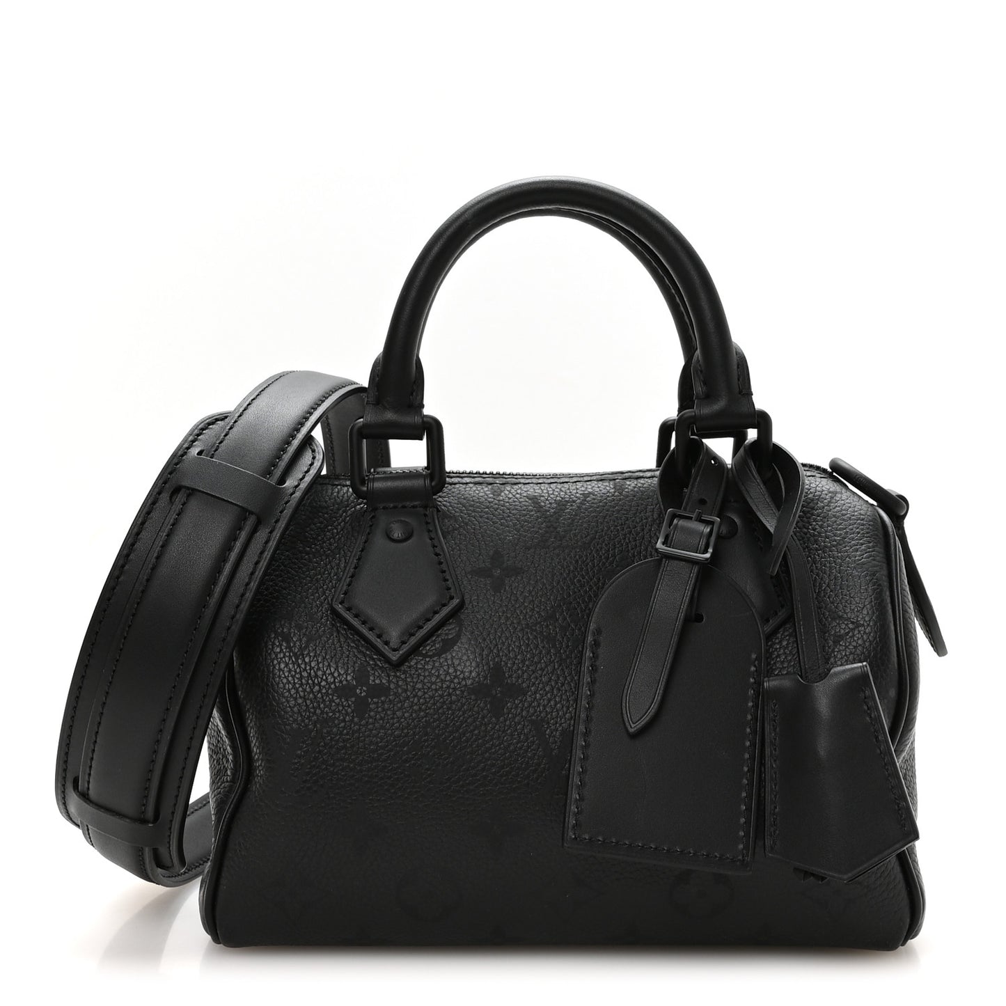 Calfskin Monogram Speedy P9 Bandouliere 20 Ultra Black