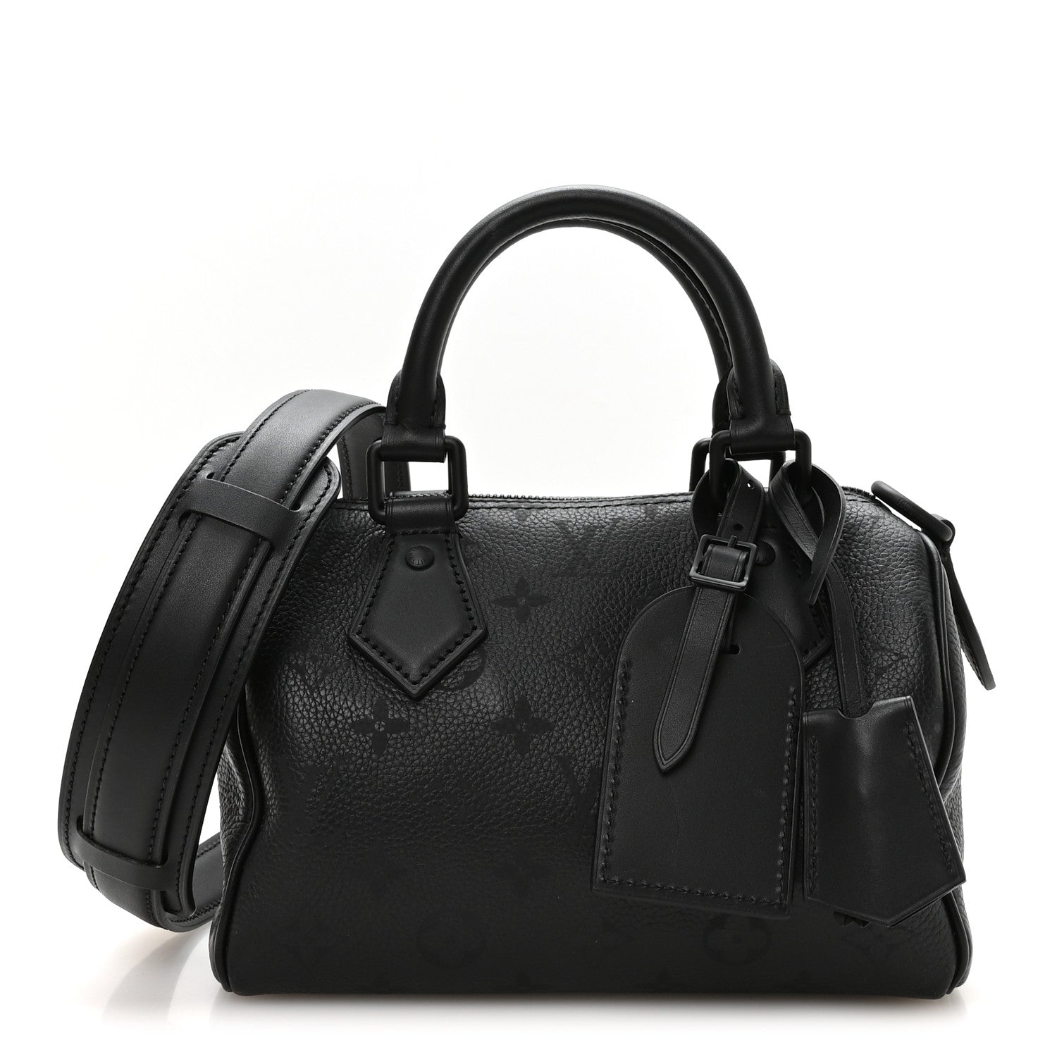Louis Vuitton Calfskin Monogram Speedy P9 Bandouliere 20 Ultra Black 1 of 12
