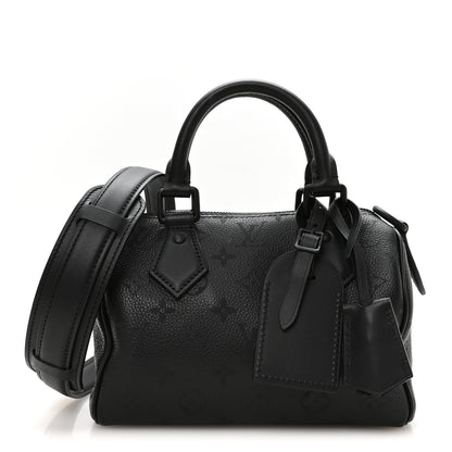 Louis Vuitton Calfskin Monogram Speedy P9 Bandouliere 20 Ultra Black 1 of 12